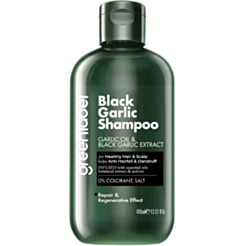 Şampun Greenlabel 2 In 1 Təmizləyici və Möhkəmləndirici Ağ Və Qara Sarımsaq 400 ml