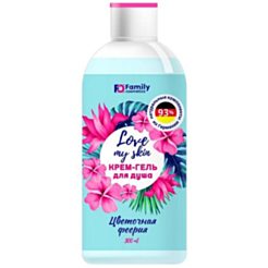 Duş Üçün Krem-Gel Family Cosmetics Love My Çiçək Ekstravaqanzası 300 ml