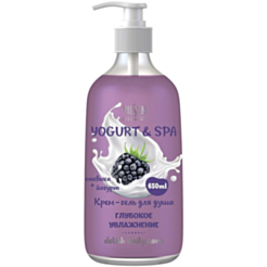 Duş Üçün Krem-Gel Vilsen Yogurt & Spa Böyürtkən Nəmləndirici 650 ml