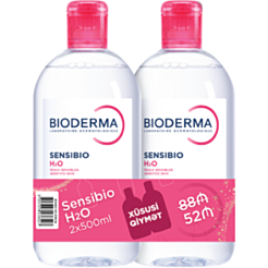 Набор мицеллярной воды Bioderma Sensibio H2O 500 мл 2 штуки