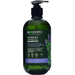 Şampun Sulfatsız Biodepo Möhkəmləndirici Çay Ağacı və Lavanda Yağları ilə 475 ml