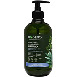 Şampun Sulfatsız Biodepo Seborequlyasiyaedici Çay Ağacı və Nanə Yağları ilə 475 ml