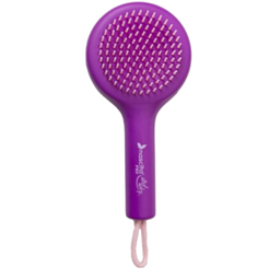 Расчёска Nascita зеркальная выдвижная фиолетово-розовая