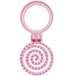 Daraq Nascita Makaron Yuvarlaq Səyahət 3D Elastik Güzgülü Açıq Çəhrayı