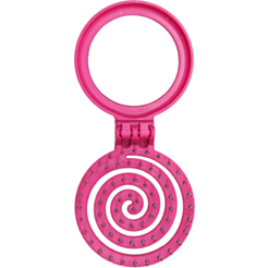 Расчёска Nascita Macaron круглая дорожная 3D с зеркалом розовая