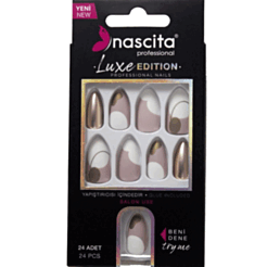 Taxma Dırnaqlar Nascita Luxe Edition Almond White Gold