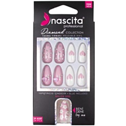 Taxma Dırnaqlar Nascita Diamond Pink White