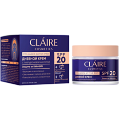 Крем для лица Claire Collagen Active Pro Увлажняющий SPF 20+ 50 мл