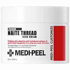 Boyun və dekolte üçün krem Medi Peel Premium Collagen Naite Thread 2.0 peptidli