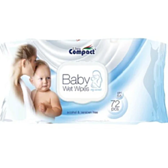 Uşaq Üçün Nəm Salfet Ultra Compact Baby 72 ədəd
