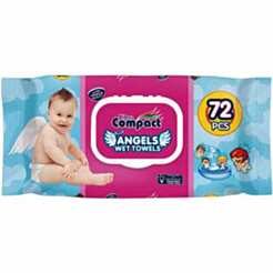 Uşaq Üçün Nəm Salfet Ultra Compact Angels Wet Towels 72 ədəd