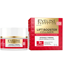 Üz Üçün Krem-Korrektor Eveline Lift Booster Collagen Möhkəmləndirici 50+ 50 ml
