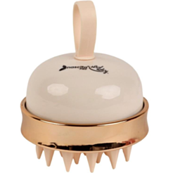 Saç Və Baş Dərisini Yumaq Üçün Massaj Fırçası Nascita Silikon Bej