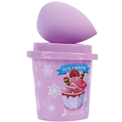 Makiyaj Süngəri Nascita İce Cream Plastic Box Purple Lateksiz 1 ədəd