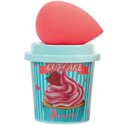 Makiyaj Süngəri Nascita Cupcake Plastic Box Pink Lateksiz 1 ədəd