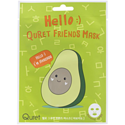 Parça üz maskası Quret Hello :) Friends avokado 25 qr