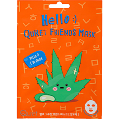 Parça üz maskası Quret Hello :) Friends aloe 25 qr