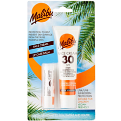 Dəst Malibu 2-si 1-də Üz Kremi Spf 30+ 40 ml Və Dodaq Balzamı Spf 30+