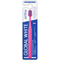Diş Fırçası Global White Ortho Medium And Hard Çəhrayi
