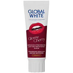 Diş Məcunu Global White Enzyme Glossy Cherry Ağardıcı 100 qr