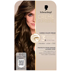 Краска для волос Schwarzkopf Creme Supreme Natural светло-коричневый 6-0