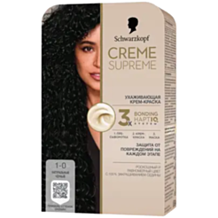 Краска для волос Schwarzkopf Creme Supreme Natural черный 1-0