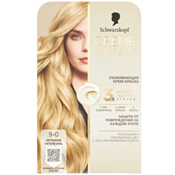 Краска для волос Schwarzkopf Creme Supreme Natural светлый блонд 9-0