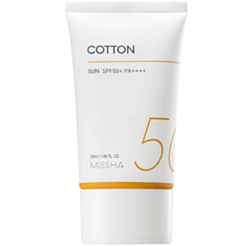 Günəşdən Qoruyucu Krem Missha Cotton Yağlı Dərilər Üçün Matlaşdırıcı Spf 50+ 50 ml
