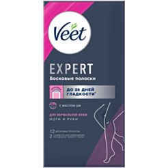 Восковые полоски для тела Veet для нормальной кожи 12 шт.