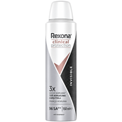 Sprey Dezodorant Qadınlar Üçün Rexona Clinical 96H Görünməz Qoruma 150 ml
