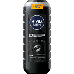 Kişilər üçün şampun Nivea Men Deep Black Carbon dərin təmizləyici 500 ml