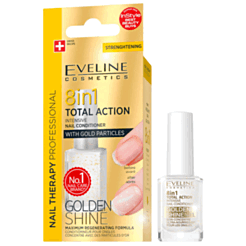 Уход за ногтями Eveline Nail Therapy Professional Комплексная регенерация Golden Shine