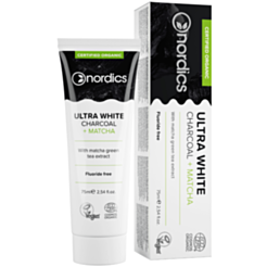 Зубная паста Nordics Organic Ultra White Coal And Matcha 75 мл