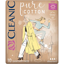 Qadın Bezləri Cleanic Pure Cotton Day 10 ədəd