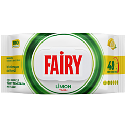 Səth Təmizləyici Nəm Salfet Fairy Limon Yağlı 100 ədəd