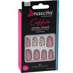 Taxma Dırnaqlar Nascita Coffin Light Brown