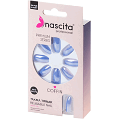 Taxma Dırnaqlar Nascita Coffin Blue