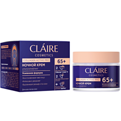 Üz Kremi Claire Collagen Active Pro Gecə Üçün 65+ 50 ml