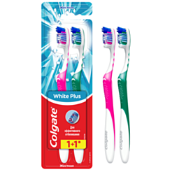 Зубная щетка для взрослых Colgate Plus Whitening Hard 2 шт.