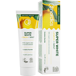 Зубная паста Nordics Organic Super White Lemon and Mint 75 мл