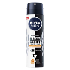 Sprey Dezodorant Kişilər Üçün Nivea Men Extra Görünməyən Ağ Və Qara 150 ml