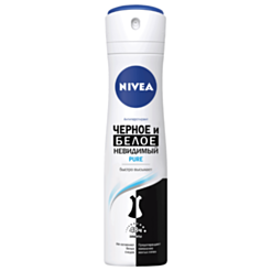 Sprey Dezodorant Qadınlar Üçün Nivea Pure Ağ Və Qara 150 ml