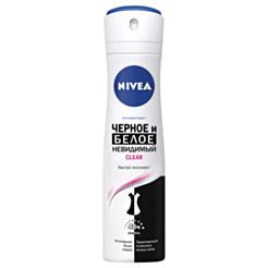 Sprey Dezodorant Qadınlar Üçün Nivea Clear Ağ Və Qara 150 ml