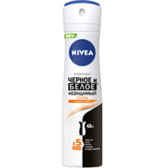 Sprey Dezodorant Qadınlar Üçün Nivea Extra Görünməz Ağ Və Qara 150 ml