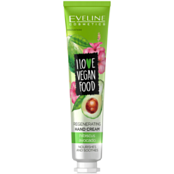 Əl Kremi Eveline I Love Vegan Food Bərpaedici Avokado Və Hibiskus 50 ml