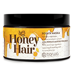 Saç Maskası Barwa Honey Hair Normal Və Quru Saçlar Üçün Nəmləndirici 220 ml