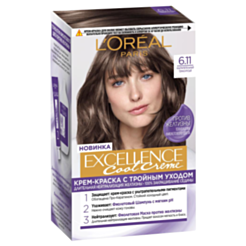 Краска для волос Loreal Excellence Cool Creme Темный русый 6.11