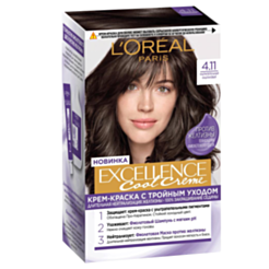 Краска для волос Loreal Excellence Cool Creme Каштан 4.11