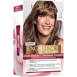 Краска для волос Loreal Excellence Пепельно-коричневый 7.1