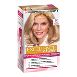 Краска для волос Loreal Excellence Очень Светло-русый Пепельный 9.1